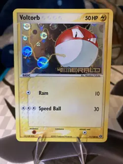 PokÃ©mon TCG Voltorb 71/106 EX Emerald Reverse Holo 2005 Stamped Pokemon Card - Image 1