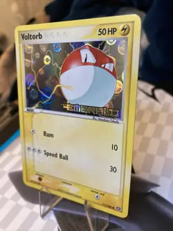 PokÃ©mon TCG Voltorb 71/106 EX Emerald Reverse Holo 2005 Stamped Pokemon Card - Image 3