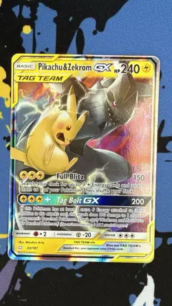 Pikachu & Zekrom GX 33/181 Team Up Pokemon Tag Team Ultra Rare Holo Nm - Image 1