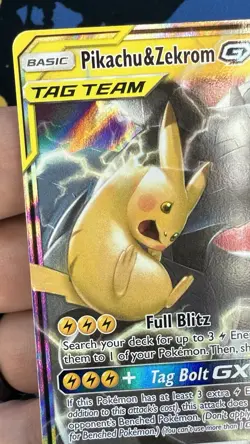 Pikachu & Zekrom GX 33/181 Team Up Pokemon Tag Team Ultra Rare Holo Nm - Image 3