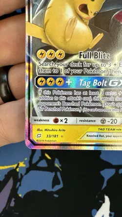 Pikachu & Zekrom GX 33/181 Team Up Pokemon Tag Team Ultra Rare Holo Nm - Image 6