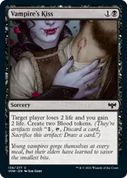 Vampire's Kiss Light Play, English Magic the Gathering MTG Innistrad: Crimson Vo - Image 1