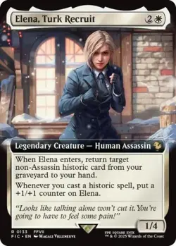 MTG English Elena, Turk Recruit (Extended Art) NM Foil Commander: FINAL FANTASY - Image 1