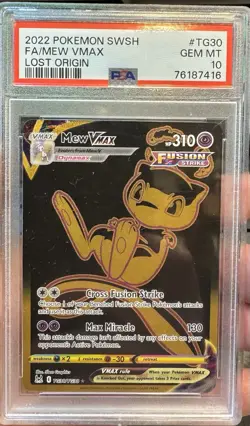 PSA 10 Mew VMAX TG30 Pokemon Card 2022 Lost Origin - Image 1