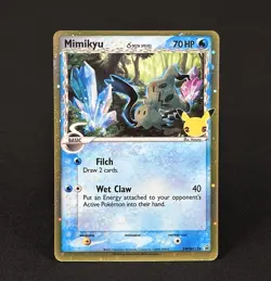 Pokemon TCG Card Celebrations Mimikyu Delta Species SWSH136 Black Star Promo -M3 - Image 1
