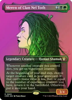 MTG Meren of Clan Nel Toth R 0685 Borderless Foil NM - Commander Masters - Image 1