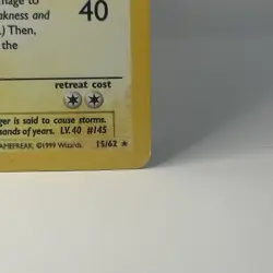 Zapdos 15/62 Fossil 1st Edition Holo Rare 1995 Pokemon Card - Image 4