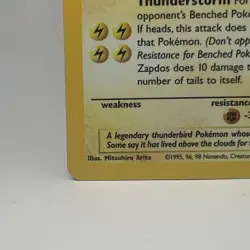 Zapdos 15/62 Fossil 1st Edition Holo Rare 1995 Pokemon Card - Image 5