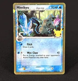 Pokemon TCG Card Celebrations Mimikyu Delta Species SWSH136 Black Star Promo -M6 - Image 1