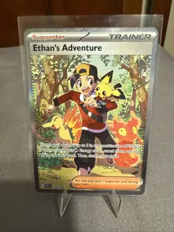 Pokemon Destined Rivals- #236 Ethan's Adventure Special Illustration Rare - Image 1