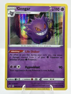 Gengar 085/202 2020 Sword & Shield Holo Rare TCG Pokemon Card NM - Image 1