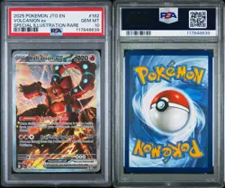 2025 POKEMON JTG EN-JOURNEY TOGETHER #182 VOLCANION EX PSA 10 - Image 3