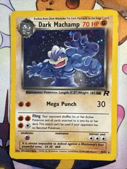Pokemon TCG Dark Machamp 10/82 Team Rocket Holo MP - Image 2