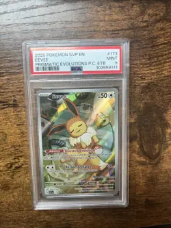 PokÃ©mon TCG Eevee 173 SVP Black Star Promo Pokemon Center Stamp - Image 1