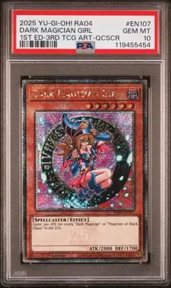 Yugioh PSA 10 2025 Dark Magician Girl RA04-EN107 QCR 1st Edition "3rd Art" *5454 - Image 1