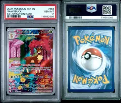 PSA 10 Pokemon Sawsbuck 166/162 Temporal Forces Illustration Rare Gem English - Image 3