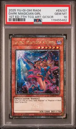 Yugioh PSA 10 2025 Dark Magician Girl RA04-EN107 QCR 1st Edition "7th Art" *5462 - Image 1
