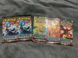 Pokemon XY 9 Packs 10 Card EA  Steam Siege Booster Pack Lot Of 5 - Image 1