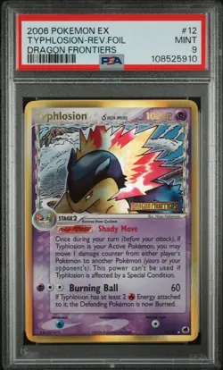 Pokemon Typhlosion EX Dragon Frontiers Reverse Holo Stamp Rare #12 PSA 9 Mint - Image 1