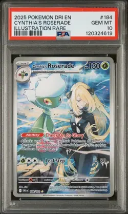 Pokemon Dri En-destined Rivals 184 Cynthia's Roserade Illustration Rare PSA 10 - Image 1