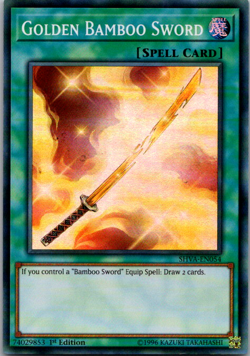 SHVA-EN054 Golden Bamboo Sword Super Rare 1st Edition NM Yugioh Card - Image 3