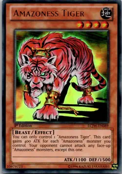 LCJW-EN089 Amazoness Tiger Ultra Rare 1st Edition LP Yugioh Card - Image 1