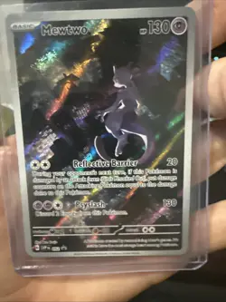 Mewtwo Black Star Promo 052 SVPEN Full Art 151 Pokemon Card - Image 9