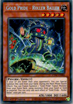 CYAC-EN086 Gold Pride - Roller Baller 1st Edition Secret Rare NM Yugioh Card - Image 3