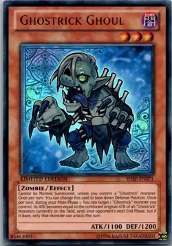 SHSP-ENSP1 Ghostrick Ghoul Ultra Rare Limited Edition LP Yugioh Card - Image 1