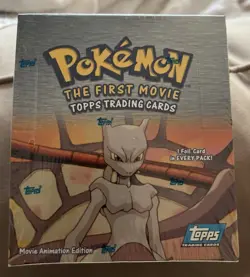 Topps 1999 Pokemon The First Movie Booster Box Blue Logo - Sealed 752 "rainbow"  - Image 1