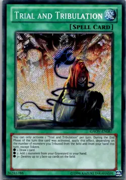 GAOV-EN087 Trial And Tribulation Secret Rare Unlimited Edition VLP Yugioh Card - Image 1