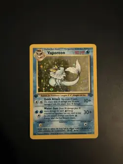 Vaporeon Holo 12/64 1st Edition Jungle 1999 Pokemon Card MP - Image 1