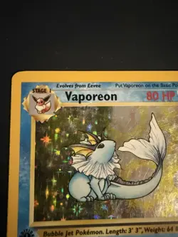 Vaporeon Holo 12/64 1st Edition Jungle 1999 Pokemon Card MP - Image 2
