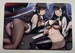 SEXY HEROINE WAIFU Atago & Takao AZUR LANE ACG PREMIUM HOLOFOIL CARD NM - Image 2