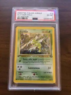 Vintage Pokemon Italian Fossil Scyther First Edition PSA 6 - Image 1