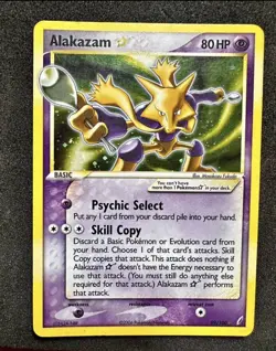Pokemon EX Crystal Guardians Alakazam Gold Star  99 W/ â€œSWIRLâ€ - Image 1