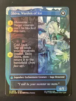 MTG Final Fantasy Jill, Shiva's Dominant Borderless Foil Commander Magic MP - Image 1