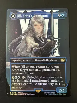 MTG Final Fantasy Jill, Shiva's Dominant Borderless Foil Commander Magic MP - Image 2