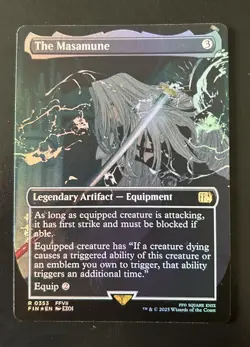 MTG Final Fantasy The Masamune Borderless Foil Magic Commander NM - Image 1