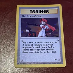 Pokemon TCG The Rocket's Trap 19/132 Gym Heroes Holo Rare Vintage - Image 2