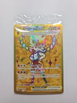SEALED Cinderace ex 163 Gold Full Art Black Star Promo Pokemon Card Svp - Image 1