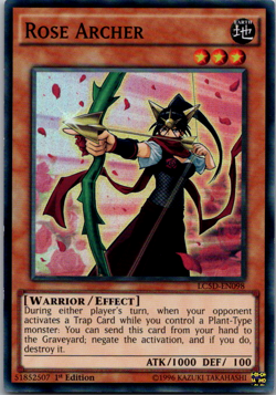 LC5D-EN098 Rose Archer Super Rare 1st Edition VLP Yugioh Card - Image 3
