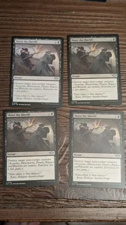 MTG 4x Playset - Shoot the Sheriff -  Outlaws of Thunder Junction #0106 - LP-NM - Image 1