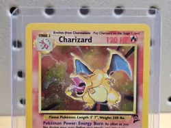 2000 Pokemon TCG Base Set 2 Unlimited Holo Rare Charizard 4/130 (MP Very Good) - Image 2