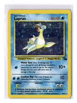 Lapras - 10/62 Fossil Holo - LP - VINTAGE - POKEMON TCG - Image 1