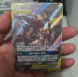 Pokemon English Card Sun & Moon Promo Umbreon Darkrai GX SM241 Full Art - Image 1