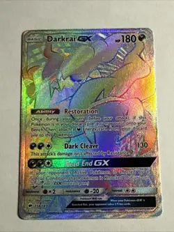 Darkrai GX 158/147 Rainbow Secret Rare Burning Shadows Sun & Moon Pokemon TCG - Image 1