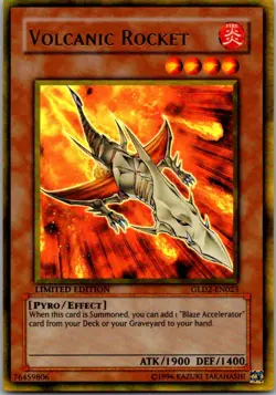 GLD2-EN023 Volcanic Rocket Gold Rare Limited Edition VLP Yugioh Card - Image 1