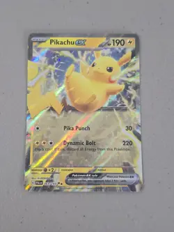 Pokemon Pikachu EX Double Rare TCG Card Paldea Evolved 63/193 NM Condition - Image 1