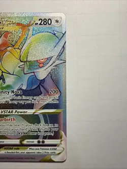 PokÃ©mon Arceus VSTAR TCG Holo Card Brilliant Stars 176/172 Rainbow Secret Rare - Image 5